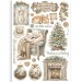 Набор бумаги васи Stamperia SBW36 "White Christmas" рождественский с клеящим слоем, А5
